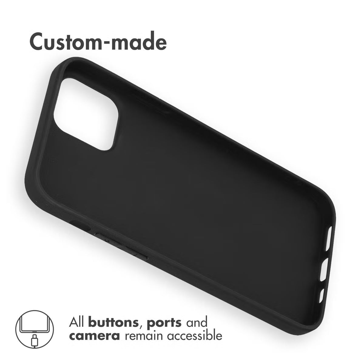 Accezz Color Backcover for iPhone 12 (Pro) - Black