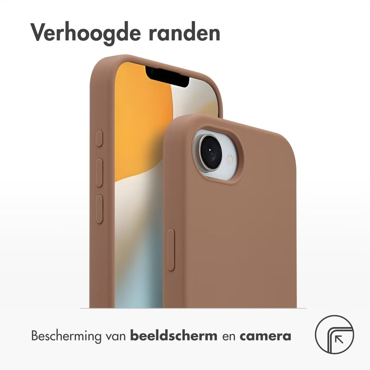 Access Liquid Silicone Backcover with MagSafe for Apple iPhone 16e - Lichtbruin