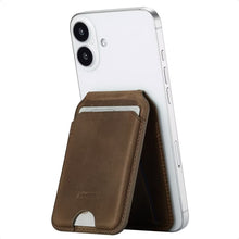 Accezz Vintage Leather MagSafe Case with Standaard - Rustic Brown