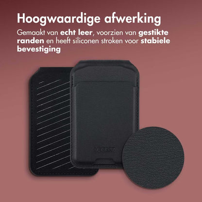 Accezz Leren Wallet meets standard for MagSafe - Onyx Black