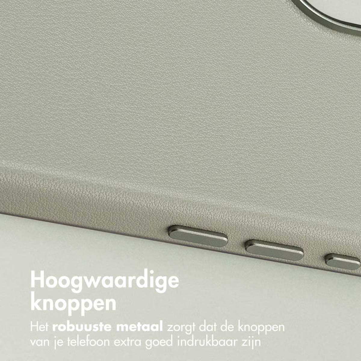 Access MagSafe Leather Backcover for Apple iPhone 17 - Lichtgrijs