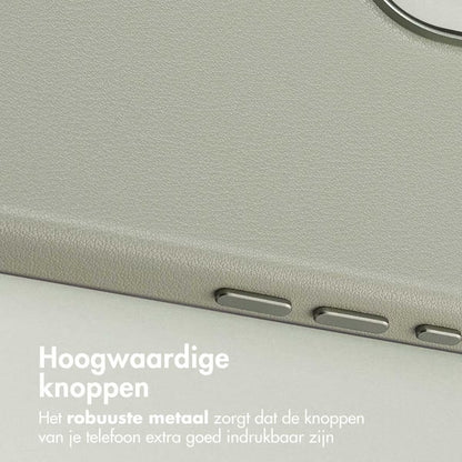 Access MagSafe Leather Backcover for Apple iPhone 17 - Lichtgrijs