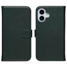 Selencia Echt Leren Bookcase for Apple iPhone 17 - Green 