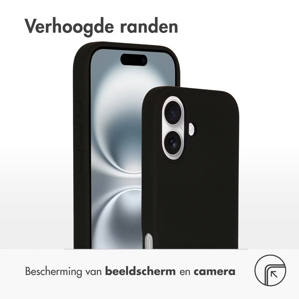 Access Liquid Silicone Backcover with MagSafe for Apple iPhone 16 - Black