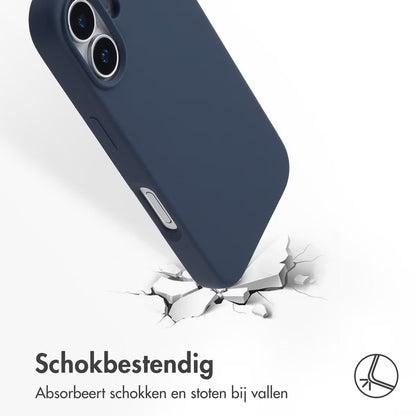 Access Liquid Silicone Backcover with MagSafe for Apple iPhone 17 - Donkerblauw 