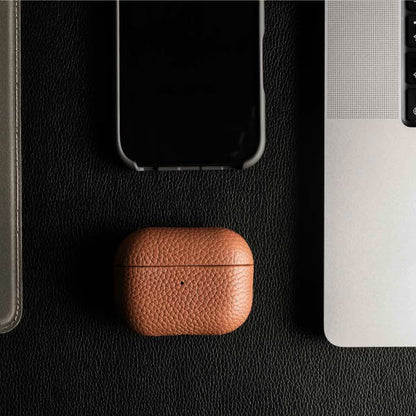 Accezz Echt Leren Case for Apple AirPods Pro 2 - Cognac