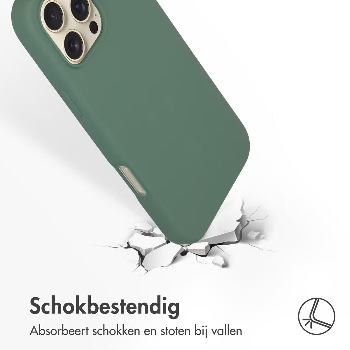 Access Liquid Silicone Backcover with MagSafe for Apple iPhone 16 Pro Max - Donkergroen