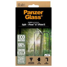 PanzerGlass Matrix Recycled Ultra-Wide Fit Anti-Bacterial Screenprotector incl. applicator for Apple iPhone 16