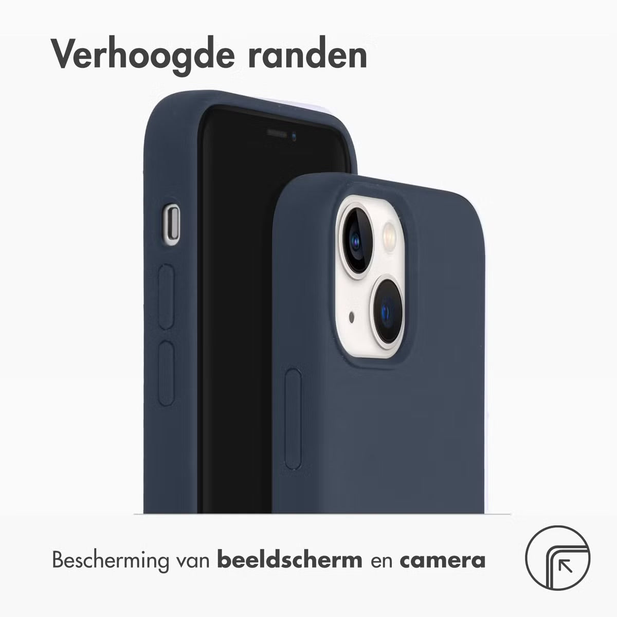 Accezz Liquid Silicone Backcover met MagSafe pour de iPhone 13 Mini - Donkerblauw