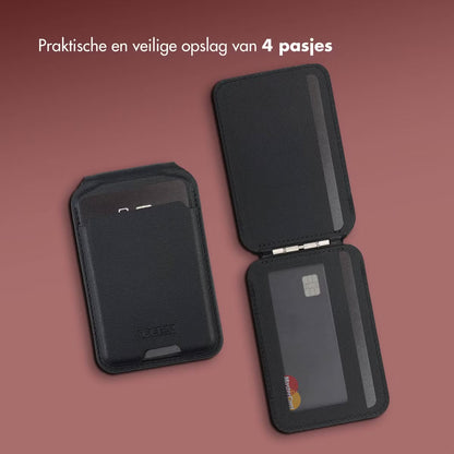 Accezz Leren Wallet meets standard for MagSafe - Onyx Black