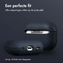 Accezz Echt Leren Case for Apple AirPods Pro 2 - Donkerblauw