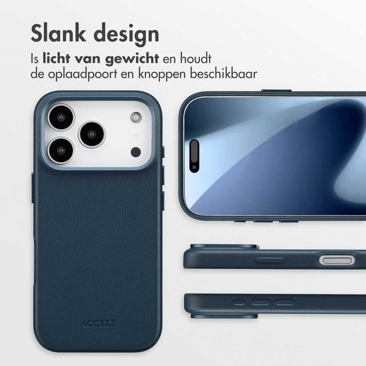 Access MagSafe Leather Backcover for Apple iPhone 17 Pro - Nightfall Blue 