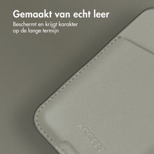 Accezz Leather Cardholder MagSafe - Kaarthouder met MagSafe - Light Gray