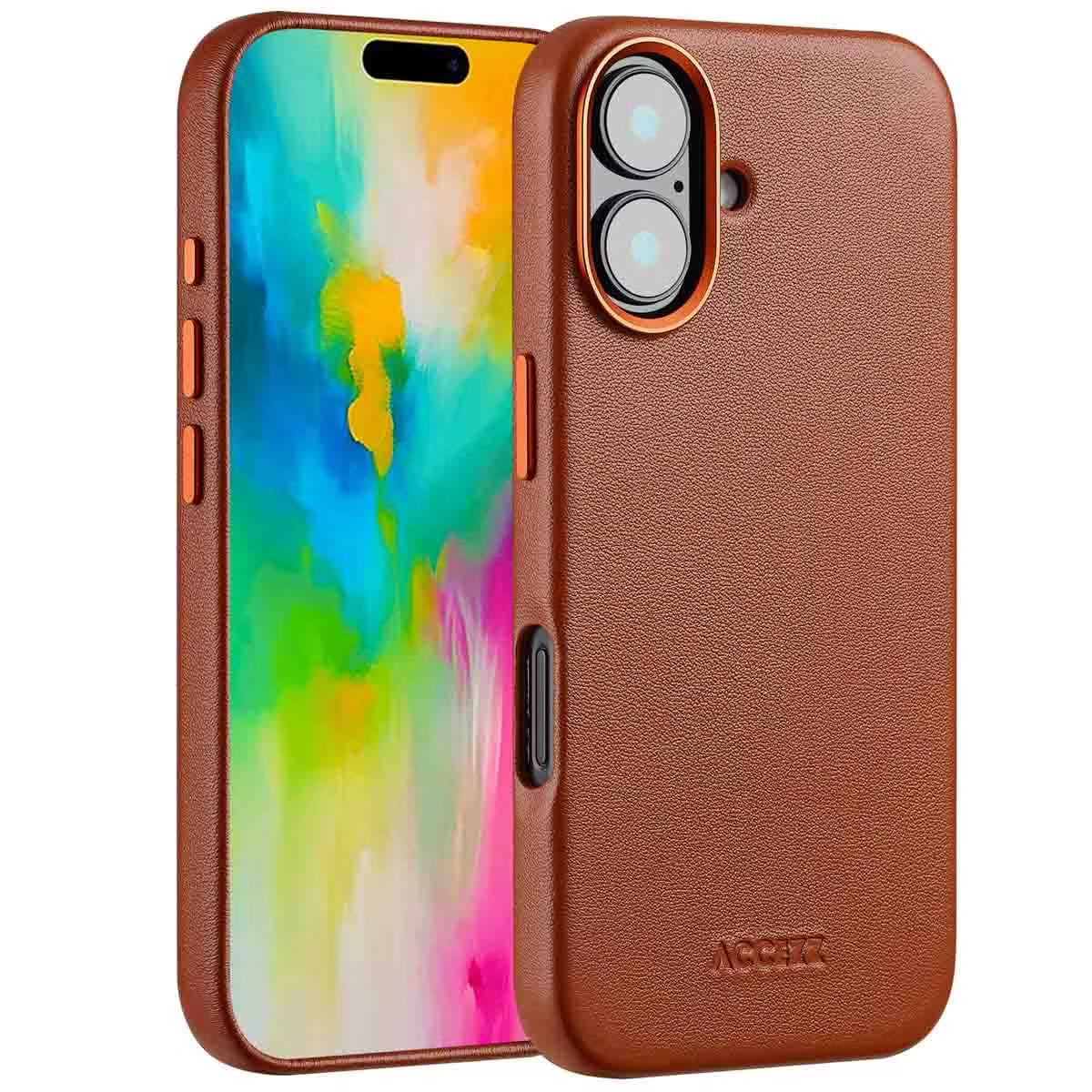 Access MagSafe Leather Backcover for Apple iPhone 16 - Sienna Brown