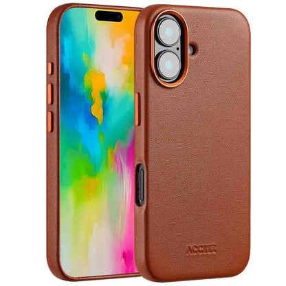 Access MagSafe Leather Backcover for Apple iPhone 16 - Sienna Brown