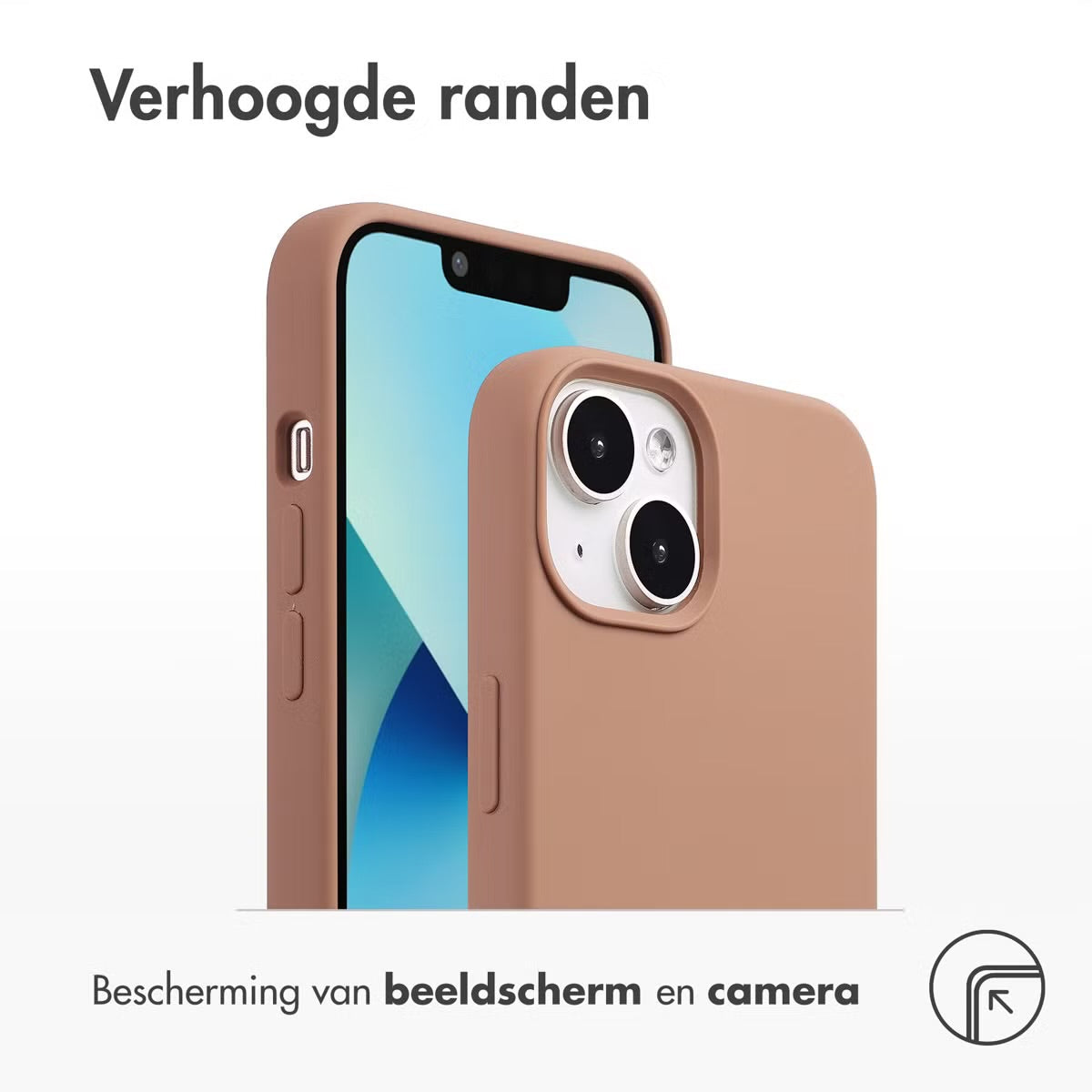 Access Liquid Silicone Backcover with MagSafe for iPhone 13 Mini - Lichtbruin