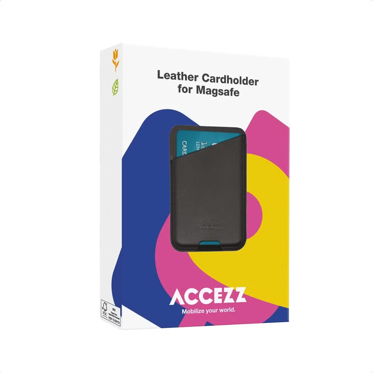 Accezz Vintage Leather MagSafe Kaarthouder met Standaard - Tobacco Cognac