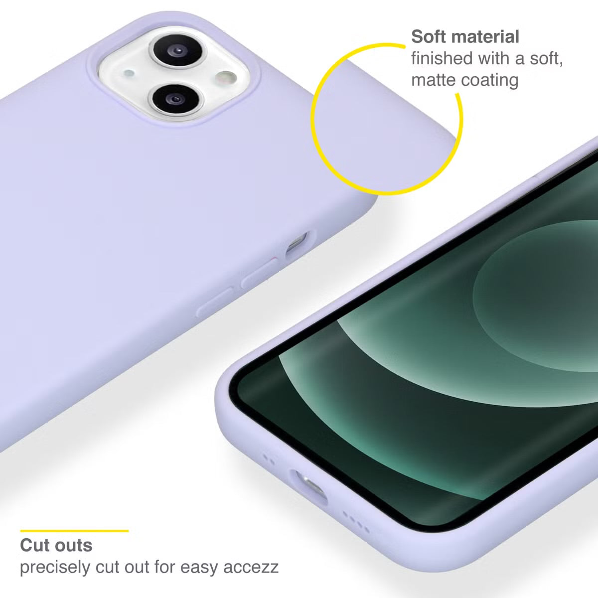 Accezz Liquid Silicone Backcover for iPhone 13 Mini - Paars