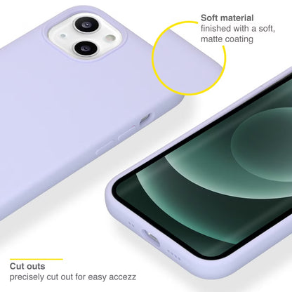Accezz Liquid Silicone Backcover for iPhone 13 Mini - Paars