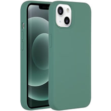 Accezz Liquid Silicone Backcover for iPhone 13 Mini - Donkergroen