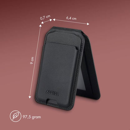Accezz Leren Wallet meets standard for MagSafe - Onyx Black