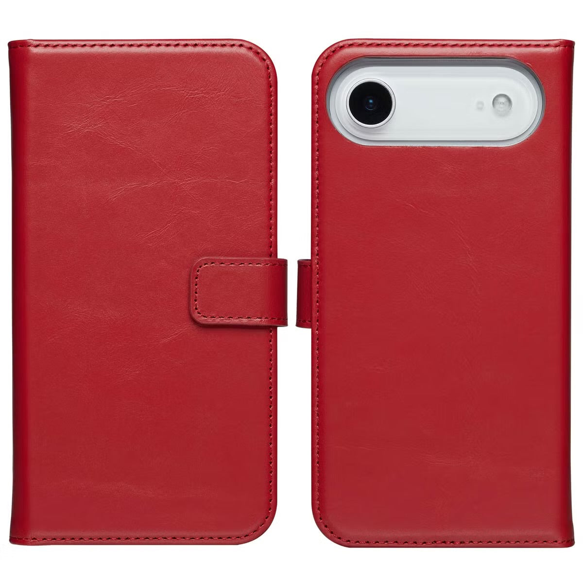 Selencia Echt Leren Bookcase for Apple iPhone Air - Rood