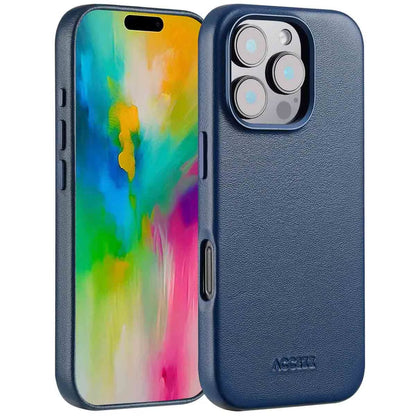 Access MagSafe Leather Backcover for Apple iPhone 16 Pro - Nightfall Blue