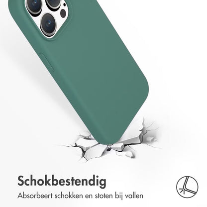 Access Liquid Silicone Backcover with MagSafe for Apple iPhone 15 Pro - Donkergroen