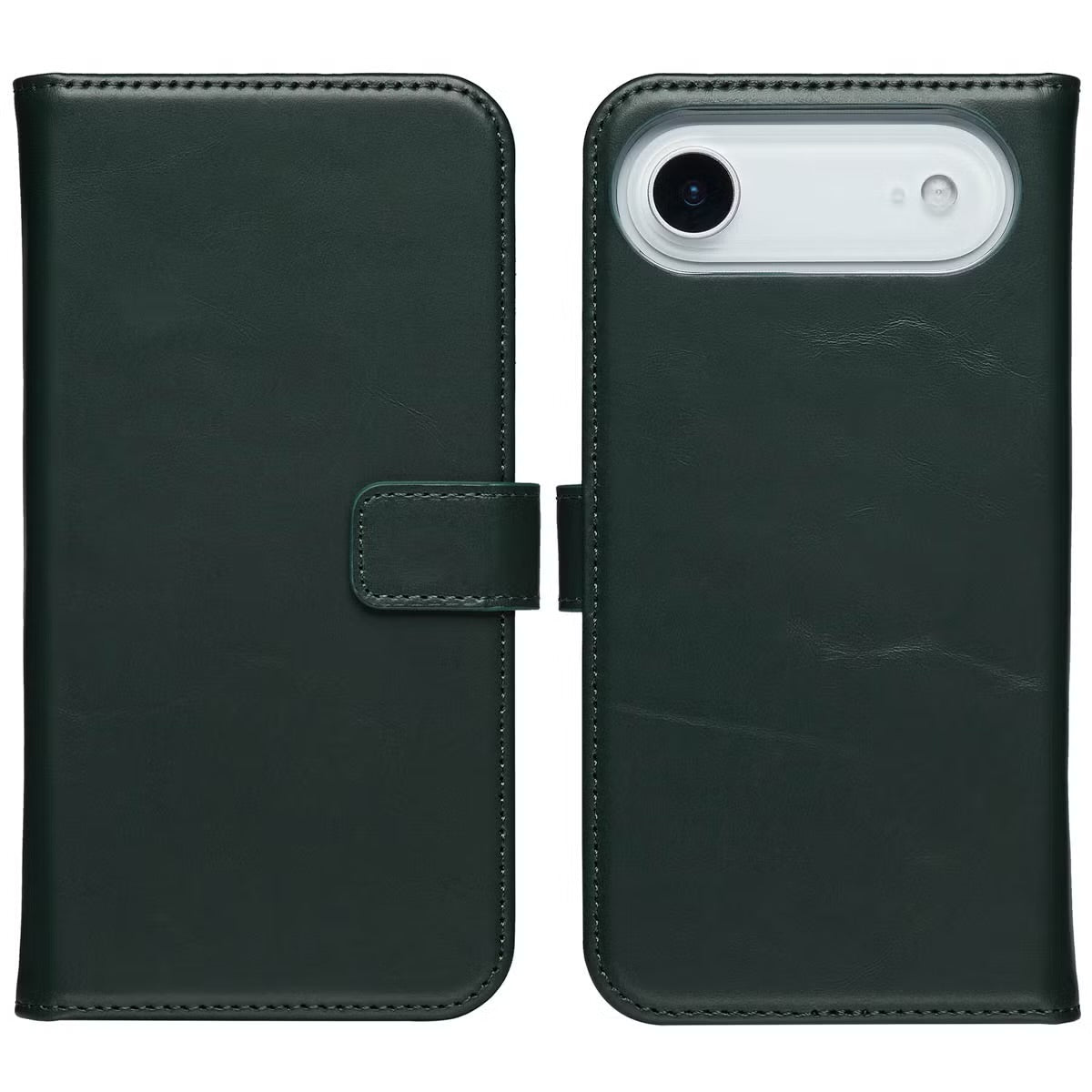 Selencia Echt Leren Bookcase for Apple iPhone Air - Green