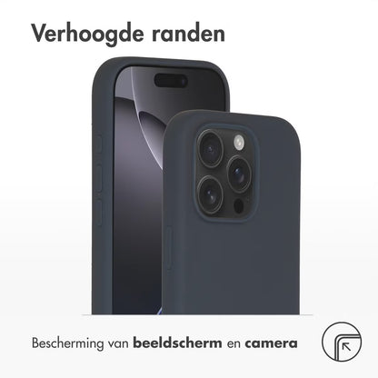 Accezz Liquid Silicone Backcover met MagSafe pour de Apple iPhone 16 Pro - Donkerblauw