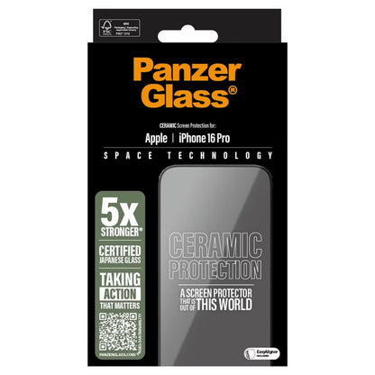 PanzerGlass Ceramic Screenprotector with applicator for Apple iPhone 16 Pro