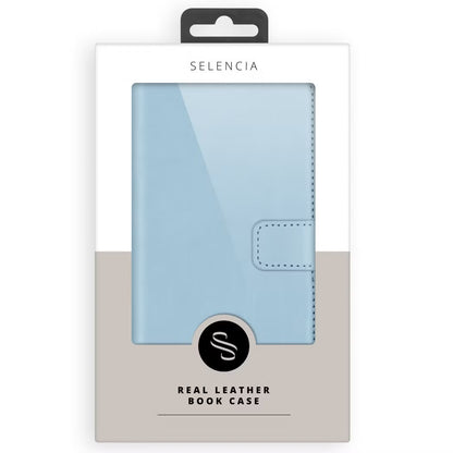 Selencia Echt Leren Bookcase for Apple iPhone Air - Air Blue