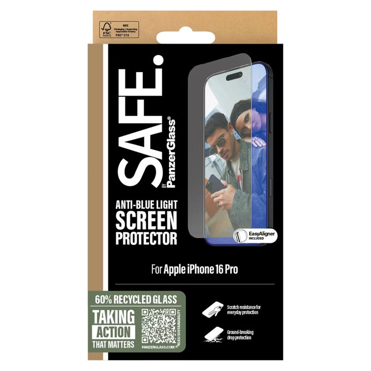 SAFE by PanzerGlass EyeScreenprotector Ultra Wide Fit applicator for Apple iPhone 16 Pro