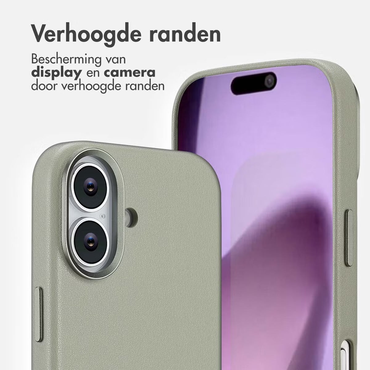 Access MagSafe Leather Backcover for Apple iPhone 17 - Lichtgrijs