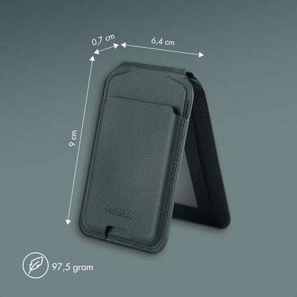 Accezz Leren Wallet meets standard for MagSafe - Cedar Green