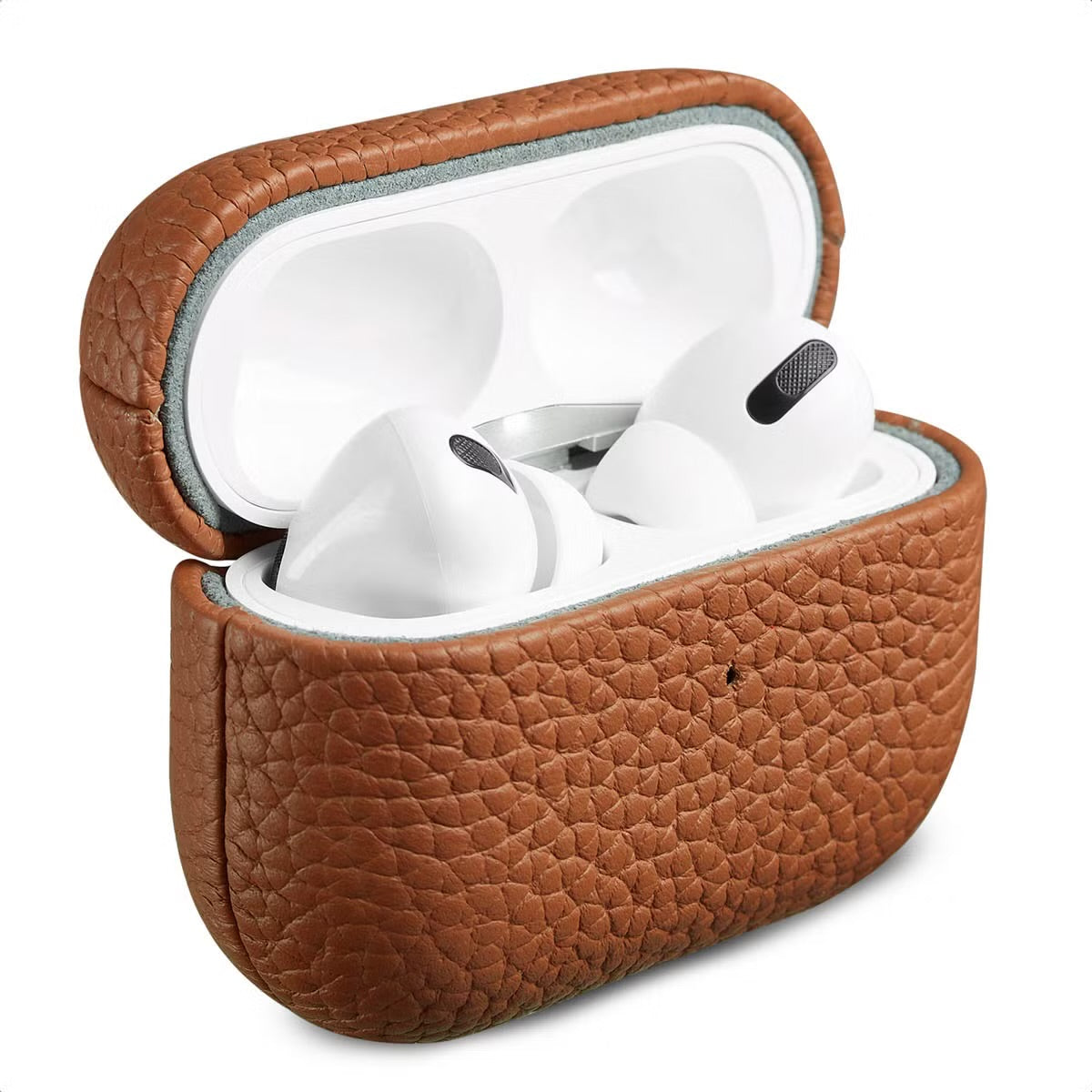 Accezz Echt Leren Case for Apple AirPods Pro 2 - Cognac