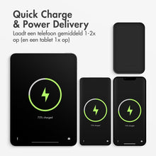 Accezz Powerbank 10,000 mAh with integrated cables - Black