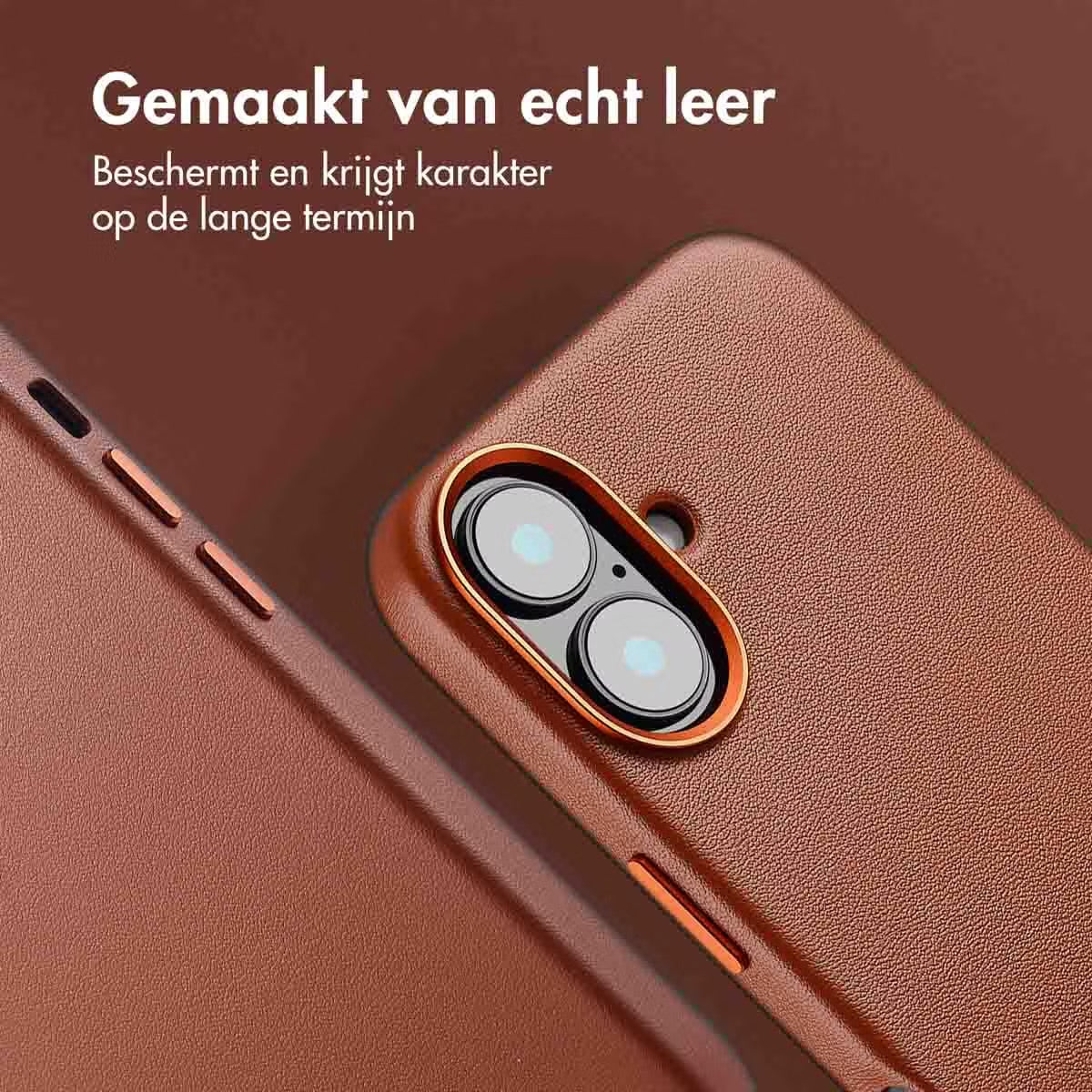 Access MagSafe Leather Backcover for Apple iPhone 16 - Sienna Brown