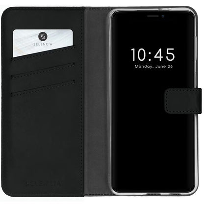 Selencia Echt Leren Bookcase for iPhone 13 Mini - Black