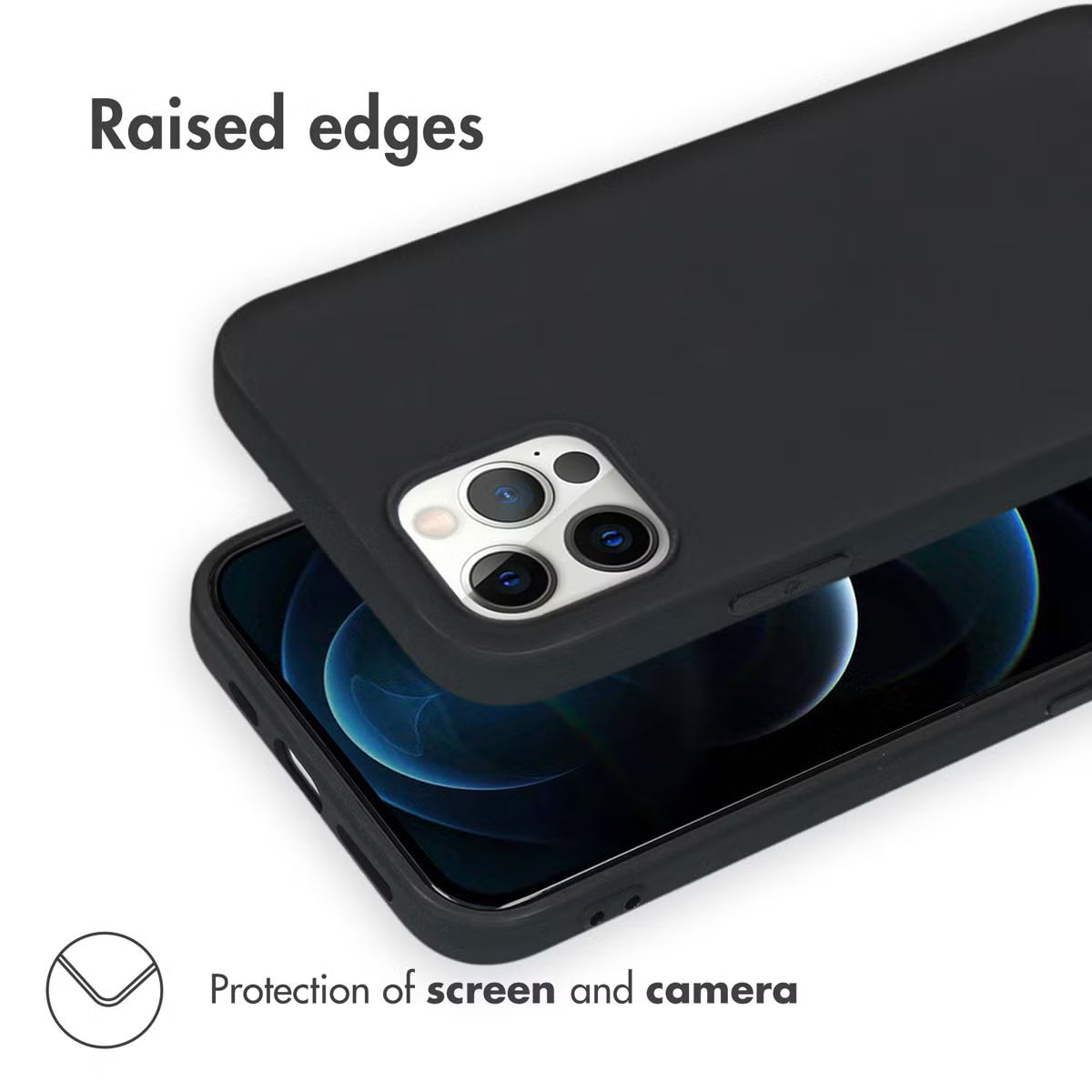 Accezz Color Backcover for iPhone 12 (Pro) - Black