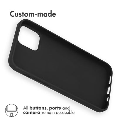 Accezz Color Backcover for iPhone 12 (Pro) - Black