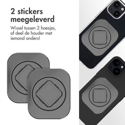 Accezz EasyLock telefoonhouder fiets - inclusief hoesje voor de Apple iPhone 15 Pro - Aluminium - 360 graden draaibaar - Zwart