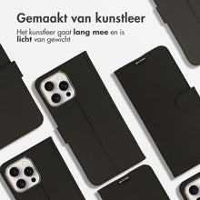 Accezz Wallet Softcase Bookcase voor de Apple iPhone 16 Pro - Zwart
