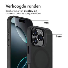 Accezz Rugged Frosted MagSafe Backcover voor de Apple iPhone 16 Pro - Zwart