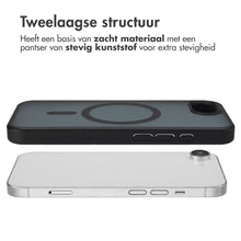 Accezz Rugged Frosted MagSafe Backcover voor de Apple iPhone 16e - Zwart