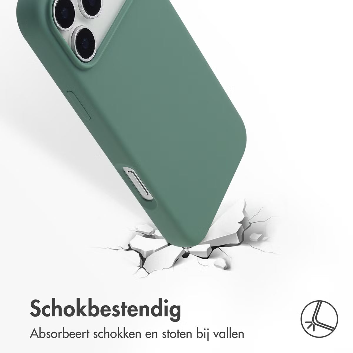 Access Liquid Silicone Backcover with MagSafe for Apple iPhone 17 Pro Max - Donkergroen