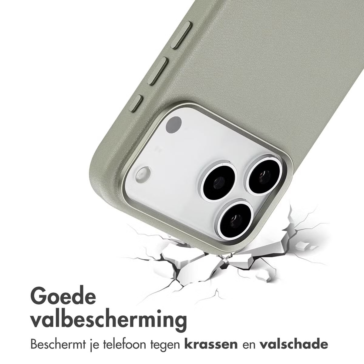 Access MagSafe Leather Backcover for Apple iPhone 17 Pro Max - Lichtgrijs