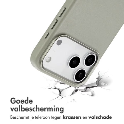 Access MagSafe Leather Backcover for Apple iPhone 17 Pro Max - Lichtgrijs