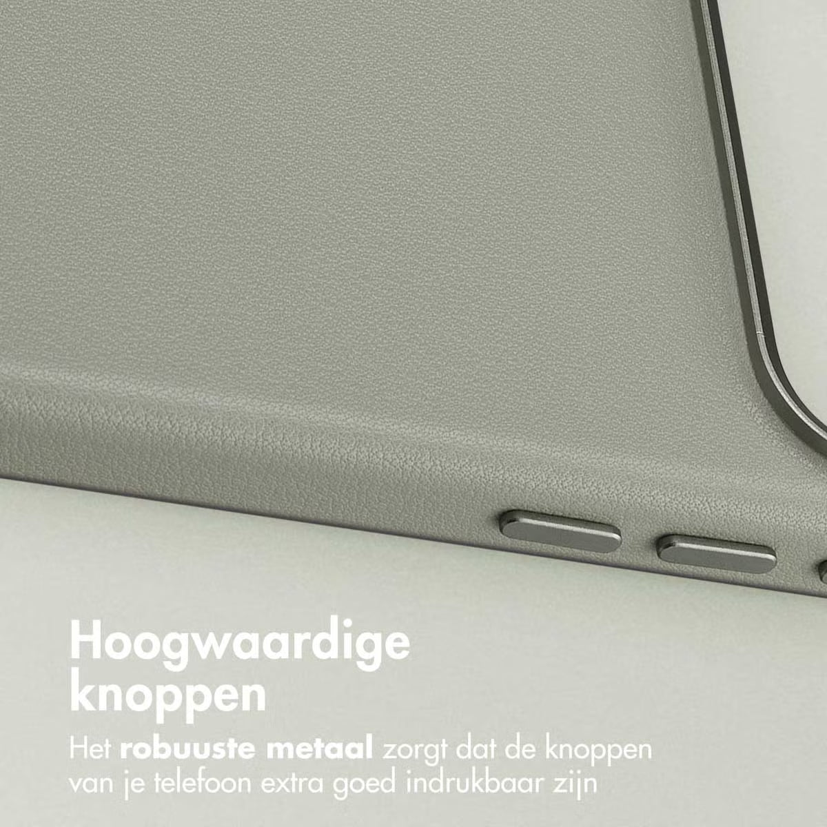 Access MagSafe Leather Backcover for Apple iPhone 17 Pro Max - Lichtgrijs