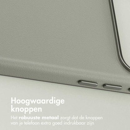 Access MagSafe Leather Backcover for Apple iPhone 17 Pro Max - Lichtgrijs